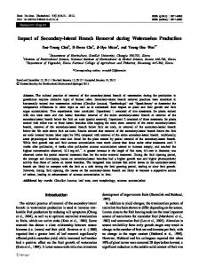 Impact of Secondary-lateral Branch Removal during Watermelon ...