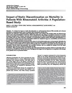 Impact of statin discontinuation on mortality in ... - Wiley Online Library