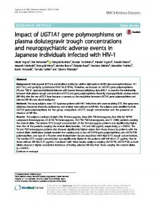 Impact of UGT1A1 gene polymorphisms on plasma ... - Semantic Scholar