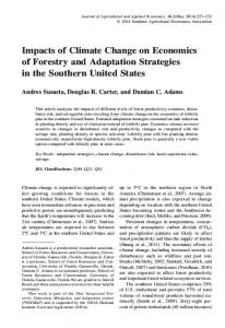 Impacts of Climate Change on Economics of Forestry ... - AgEcon Search