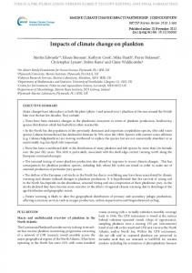 Impacts of climate change on plankton