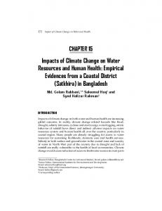 Impacts of Climate Change on Water Resources and Human Health