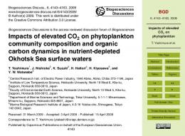 Impacts of elevated CO2 on phytoplankton - CiteSeerX