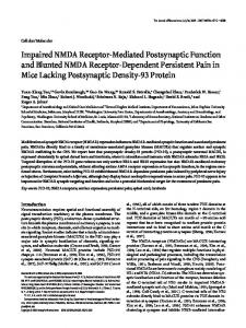 Impaired NMDA Receptor-Mediated Postsynaptic ... - Semantic Scholar