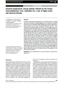 Impaired phagocytosis among patients infected ... - Wiley Online Library