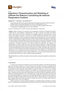 Impedance Characterization and Modeling of Lithium-Ion Batteries