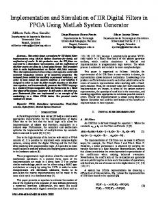 Implementation and simulation of IIR digital filters in FPGA using