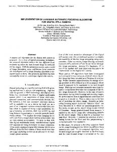 Implementation of a passive automatic focusing ... - Semantic Scholar