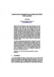 Implementing Archaeological Periods Using CIDOC CRM