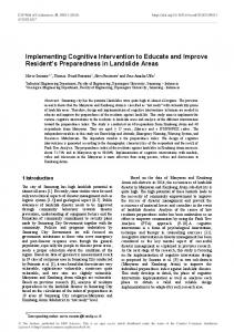 Implementing Cognitive Intervention to Educate and Improve ...