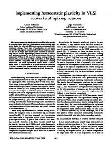 Implementing Homeostatic Plasticity in VLSI Networks of Spiking ...