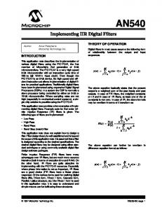 Implementing IIR Digital Filters