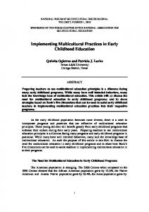 Implementing Multicultural Practices in Early Childhood Education ...