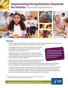 Implementing Strong Nutrition Standards: Financial Implications