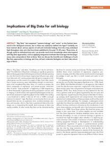 Implications of Big Data for cell biology - Semantic Scholar