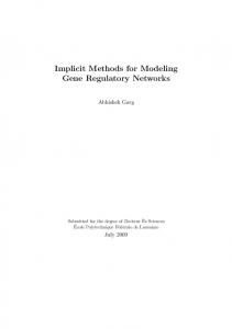 Implicit Methods for Modeling Gene Regulatory Networks