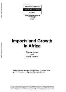 Imports and Growth in Africa