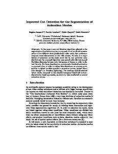 Improved Cut Detection for the Segmentation of ... - Semantic Scholar