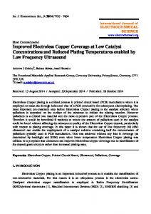 Improved Electroless Copper Coverage at Low Catalyst ...