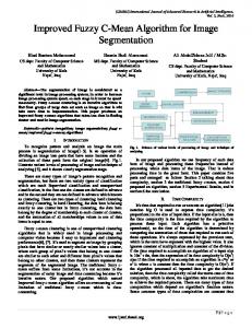 Improved Fuzzy C-Mean Algorithm for Image Segmentation