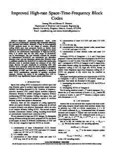 Improved High-rate Space-Time-Frequency Block Codes - IEEE Xplore