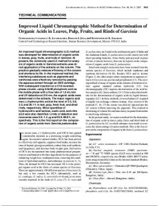 Improved Liquid Chromatographic Method for ... - Semantic Scholar