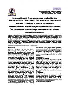 Improved Liquid Chromatographic method for the determination of ...