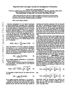 Improved lower and upper bounds for entanglement of formation