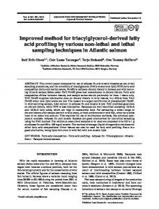 Improved method for triacylglycerol-derived fatty acid ... - Inter Research