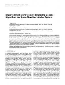 Improved multiuser detectors employing genetic ... - Semantic Scholar