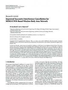 Improved Successive Interference Cancellation for MIMO/UWB-Based ...