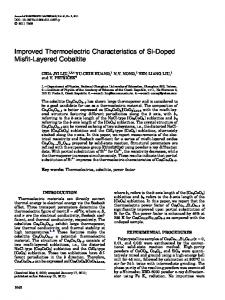 Improved Thermoelectric Characteristics of Si-Doped Misfit ... - DTU Orbit