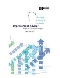 Improvement Advisor - Best Care...Always!