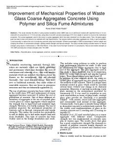 Improvement of Mechanical Properties of Waste Glass ...