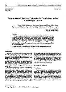 Improvement of Xylanase Production by ... - Semantic Scholar