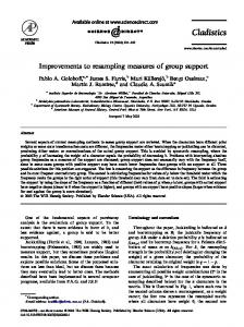 Improvements to resampling measures of group ... - Wiley Online Library