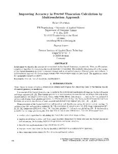 Improving Accuracy in Fractal Dimension Calculation