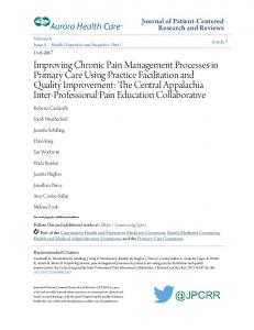 Improving Chronic Pain Management Processes in Primary Care ...