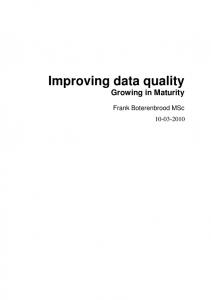 Improving data quality