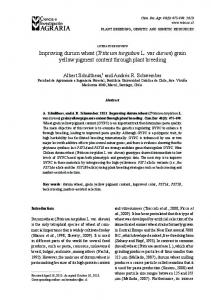 Improving durum wheat (Triticum turgidum L. var ...