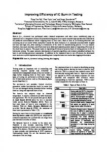 Improving Efficiency of IC Burn-In Testing