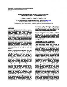 improving hydraulic stimulation efficiency by means of ... - Stanford Earth