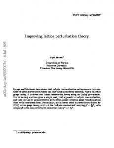 Improving lattice perturbation theory