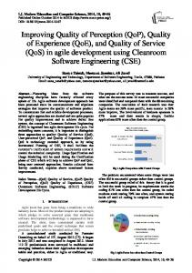 Improving Quality of Perception (QoP) - MECS Press