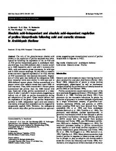 in Arabidopsis thaliana - Springer Link