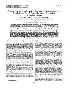 in Bacillus subtilis - NCBI