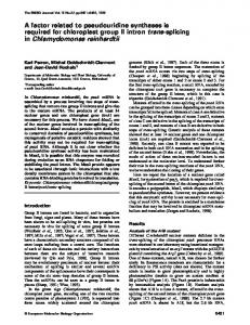 in Chlamydomonas reinhardtii - NCBI