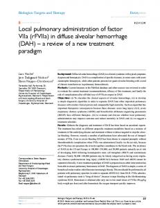 in diffuse alveolar hemorrhage - CiteSeerX