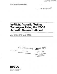 In-flight acoustic testing techniques using the YO-3A Acoustic ...