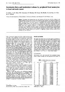 in head and neck cancer - BioMedSearch